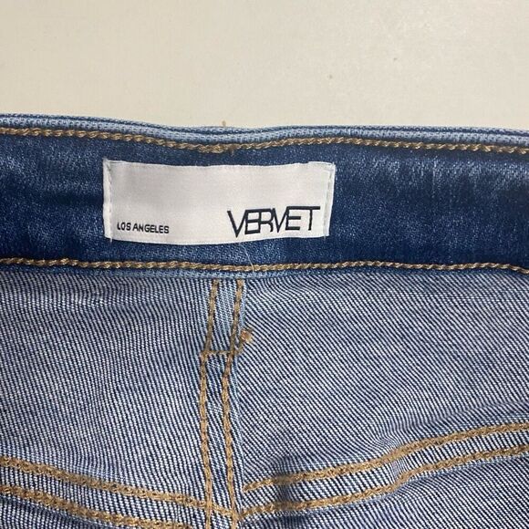 VERVET Women’s Distressed Destroyed Stretch Boyfriend Jeans W30 L 27 Blue - Picture 6 of 9